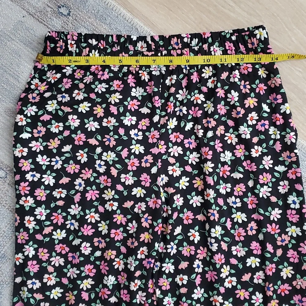 Kate Spade Pajamas Set Black Floral Top and Pants SzS